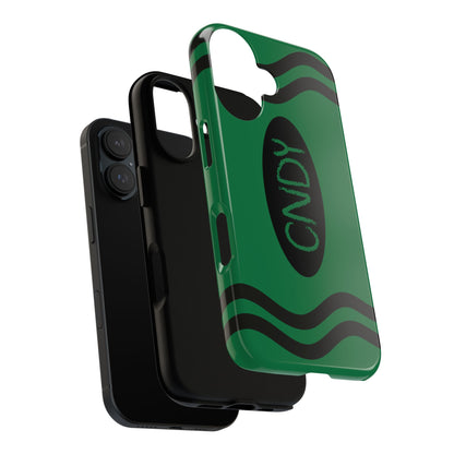 DARK GREEN CRAYON (iphone case) - CNDY