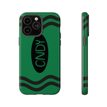 DARK GREEN CRAYON (iphone case) - CNDY