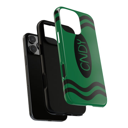 DARK GREEN CRAYON (iphone case) - CNDY
