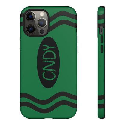 DARK GREEN CRAYON (iphone case) - CNDY