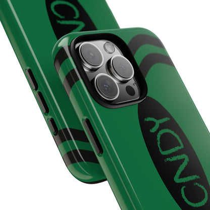 DARK GREEN CRAYON (iphone case) - CNDY