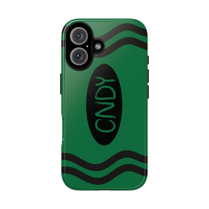 DARK GREEN CRAYON (iphone case) - CNDY